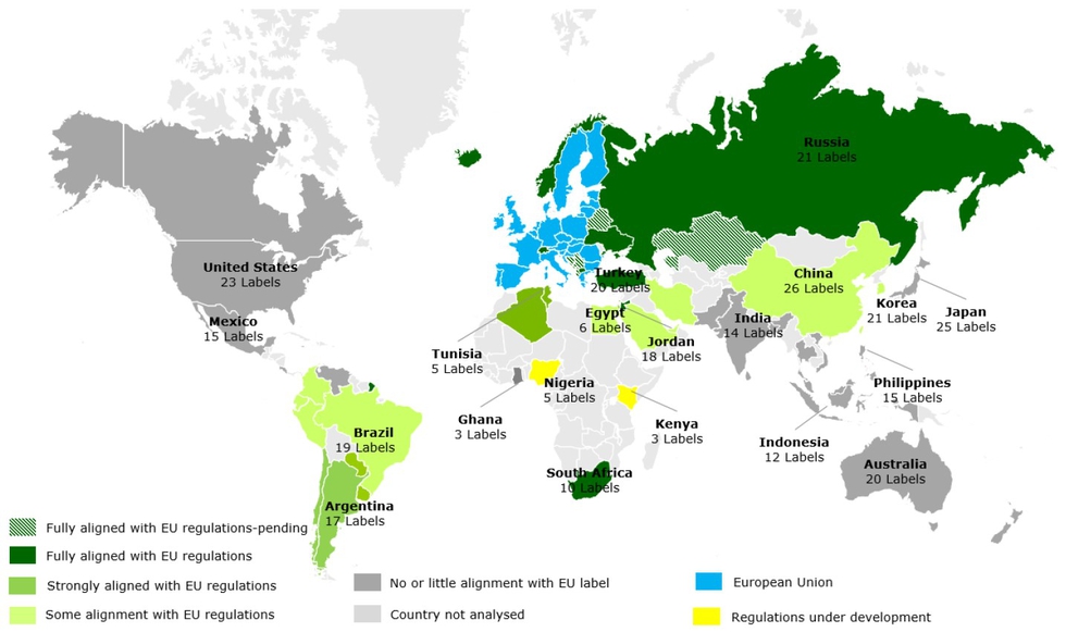 Energy labelling countries