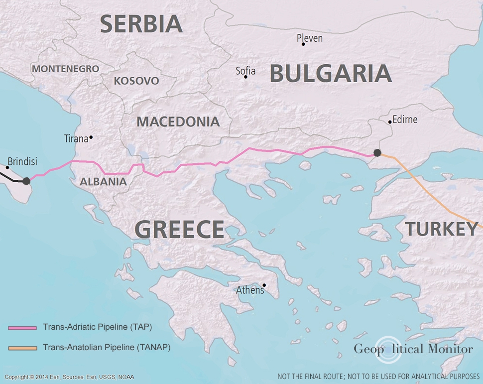 TAP Greece map