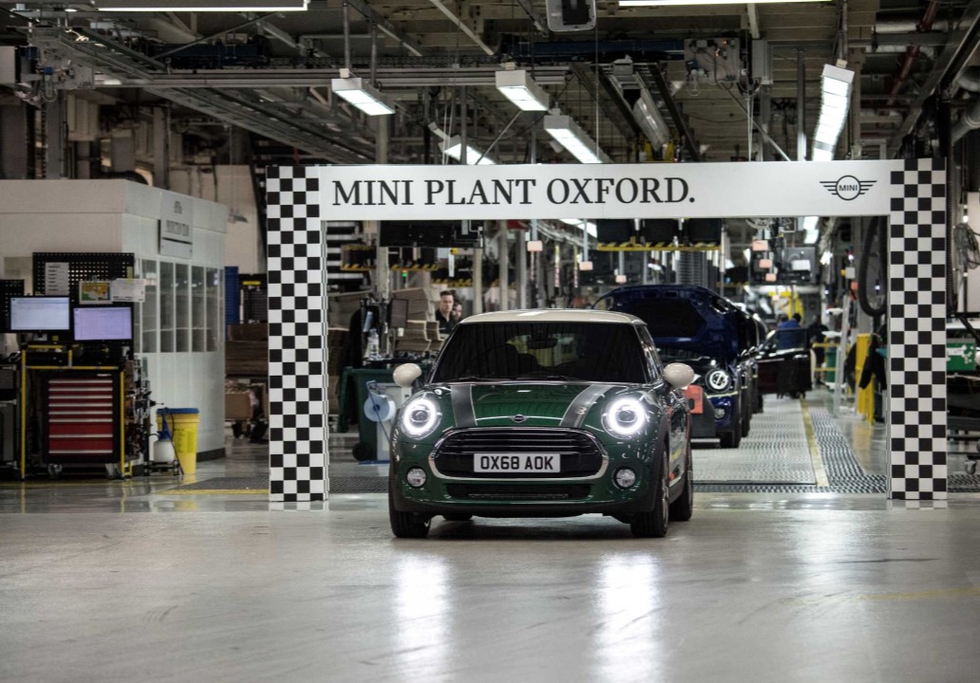 Mini Cooper at Mini plant Oxford. Credit: BMW Group