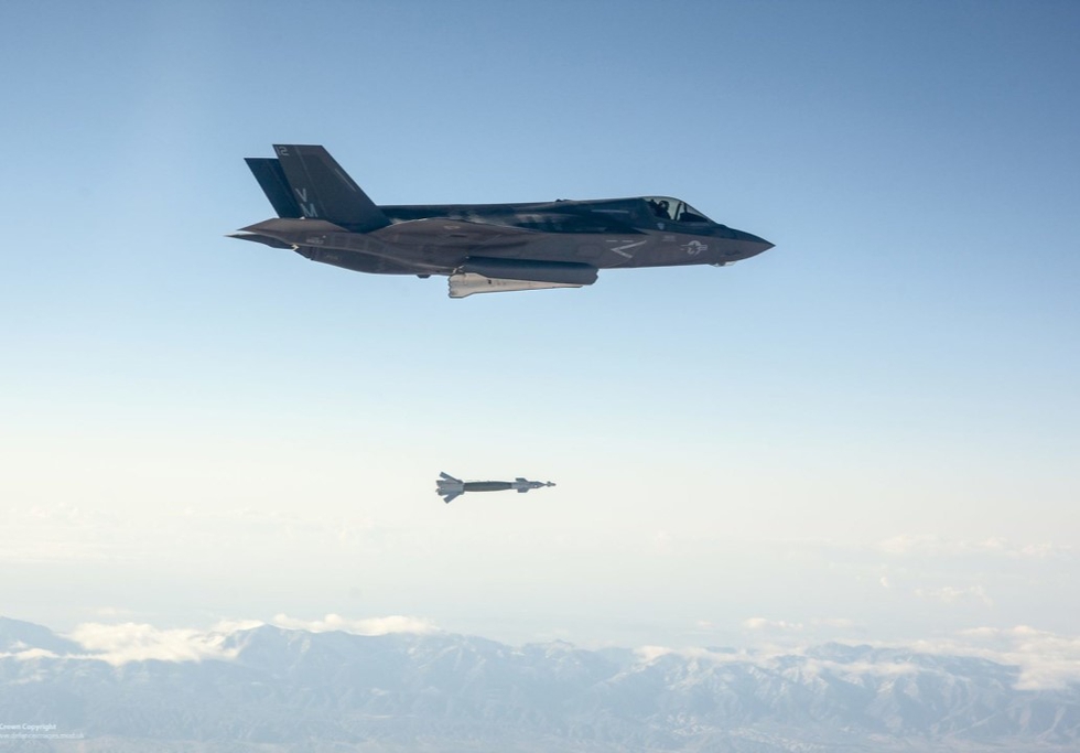 An F-35 Lightning II employs a Guided Bomb Unit-12. Source: Defence Images / Flickr