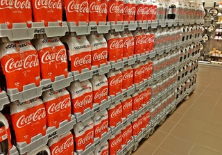 Coca-Cola shop shelf