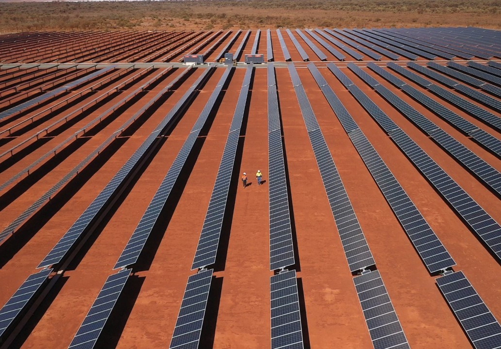 Solar panels at Gold Field’s Granny Smith Mine, Western Australia. Photo: Gold Fields