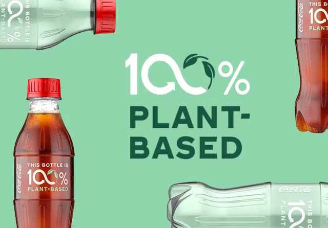 Coca-Cola plant-based bottle. Credit: Coca-Cola
