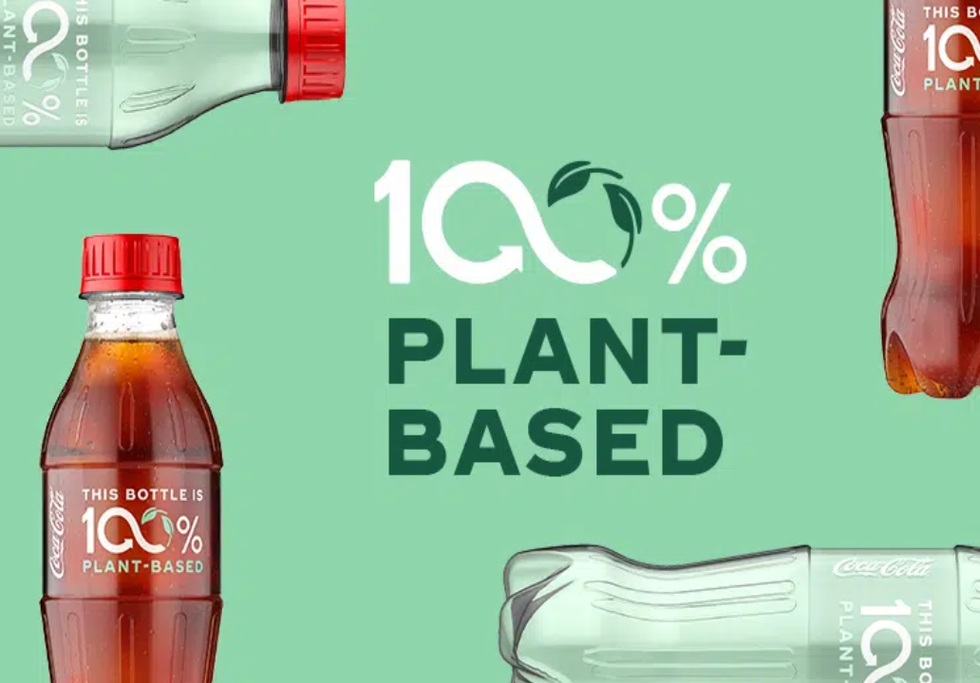 Coca-Cola plant-based bottle. Credit: Coca-Cola