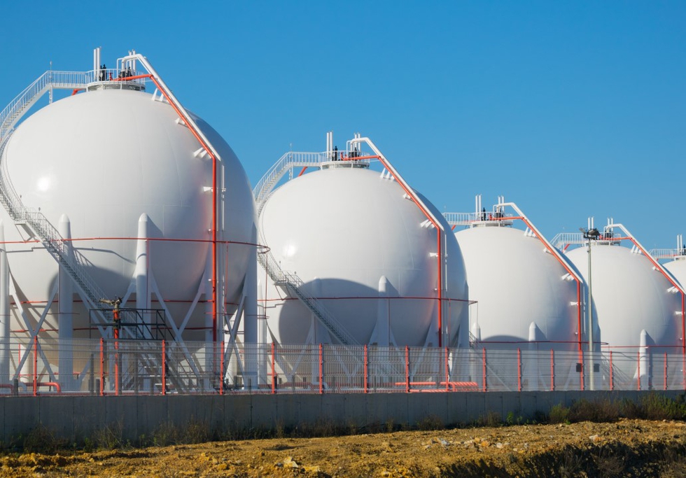 Liquefied petroleum gas (LPG) storage tanks. Credit: Oleksii Bilyk / Shutterstock
