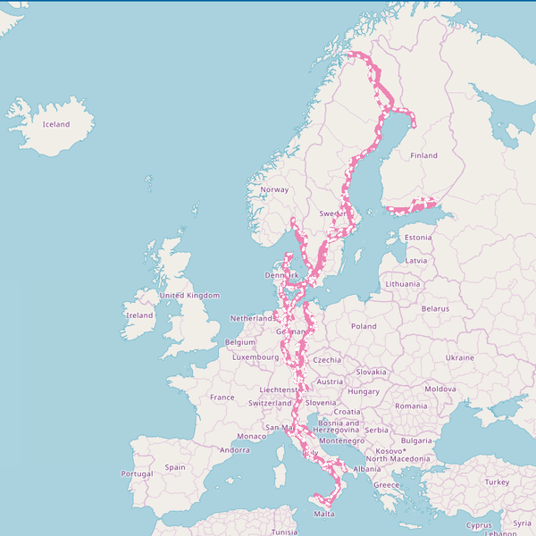 TEN-T Scandinavian-Mediterranean Corridor. Credit: TEN-T