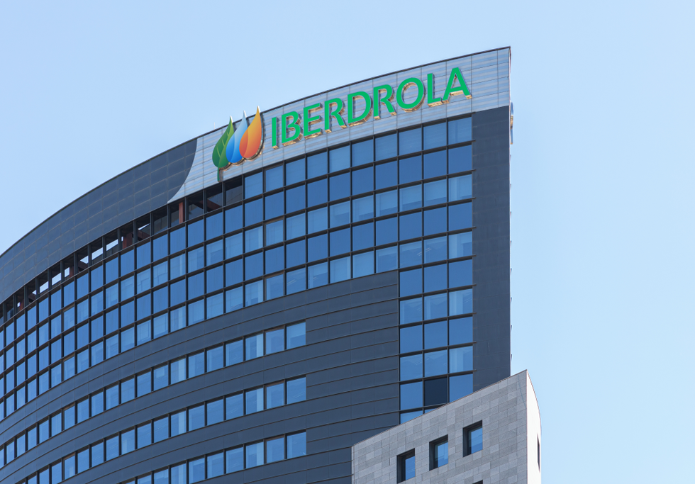 Iberdrola logo on building. Credit: lma_ss / Shutterstock