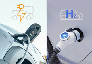electric vs hydrogen cars. Credit: buffaloboy &amp; ezps / Shutterstock